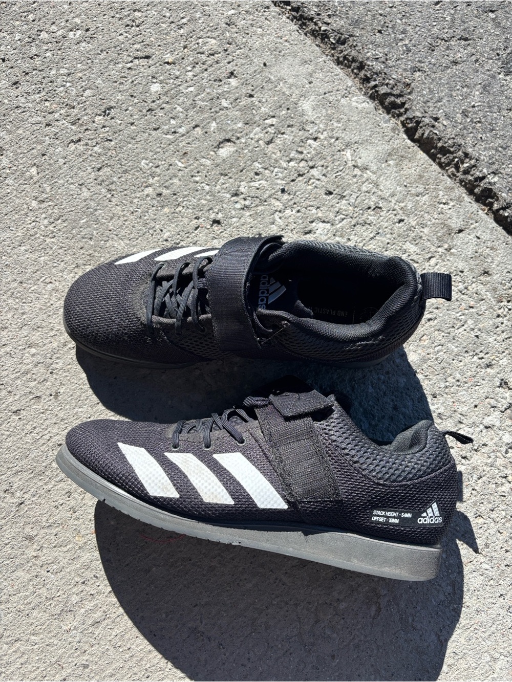 Adidas Powerlift 5 Weightlifting Shoes Men's US 9.5 Black White